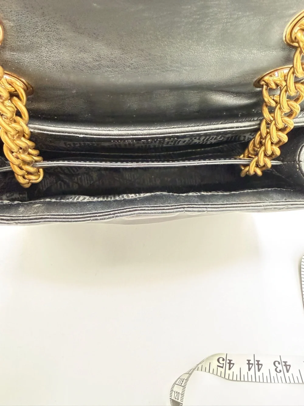 Kurt Geiger Quilted Leather Bag Kensington Quilted Crossbody Gold Chain - Picture 10 of 14